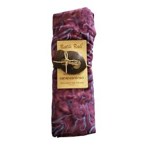 New Batik Bali Long Sarong Made In Bali Indonesia Nwt Purple Blue Tropical Cover